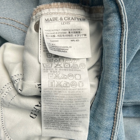 Made and Crafted Levi’s intentional fading skinny PINS light Wash size 30 - Picture 8 of 16